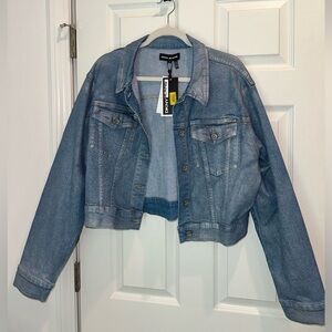 DKNY Jean jacket with silver shimmer